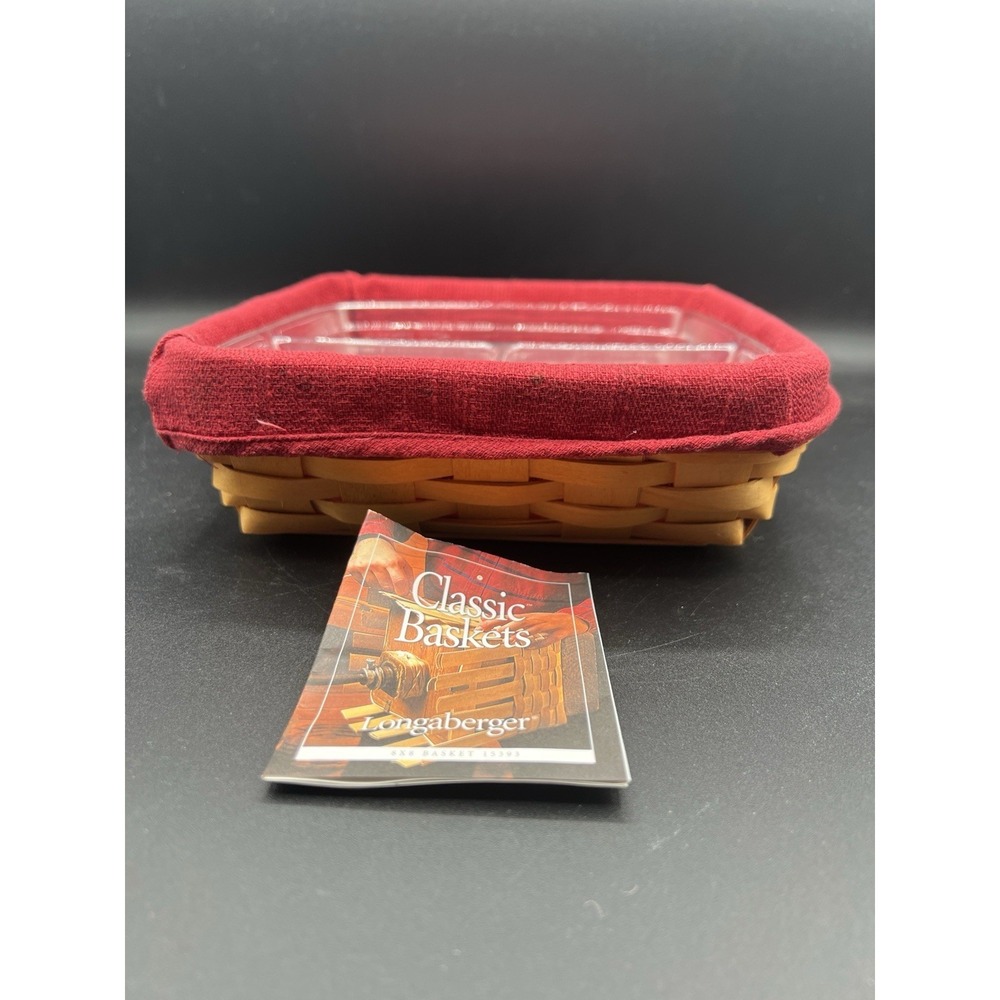 🧺 Longaberger 2012 8x8 Basket Combo w/ Protector & Liner – Collectible